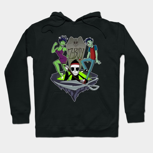 Z-Boy Grave Logo Hoodie by zboycartoon